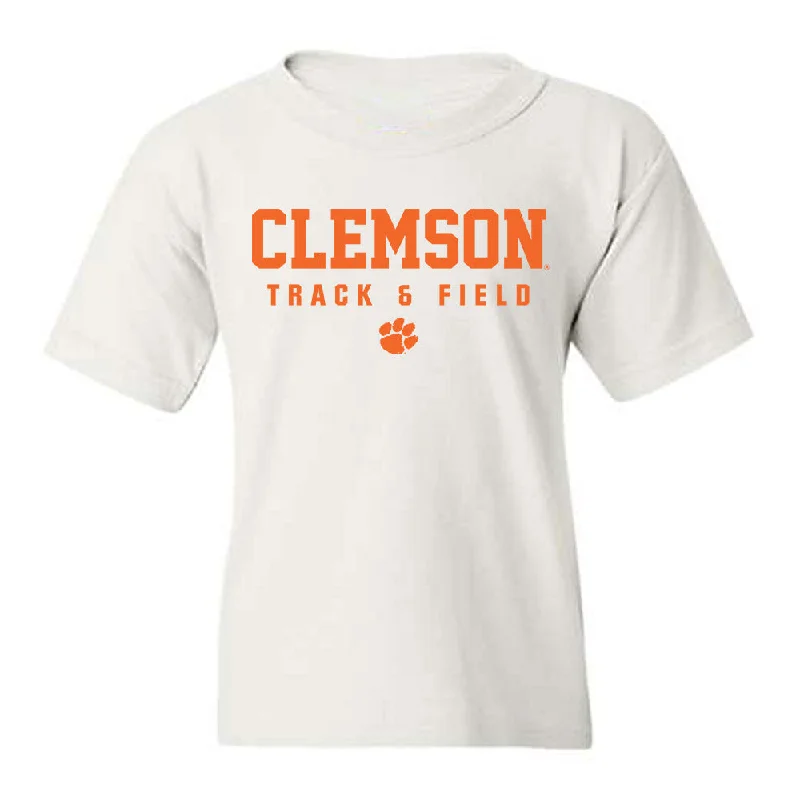 Clemson - NCAA Women's Track & Field : Gladys Chepngetich - Classic Shersey Youth T-Shirt-- Front Pockets Side Pockets Patch Pockets