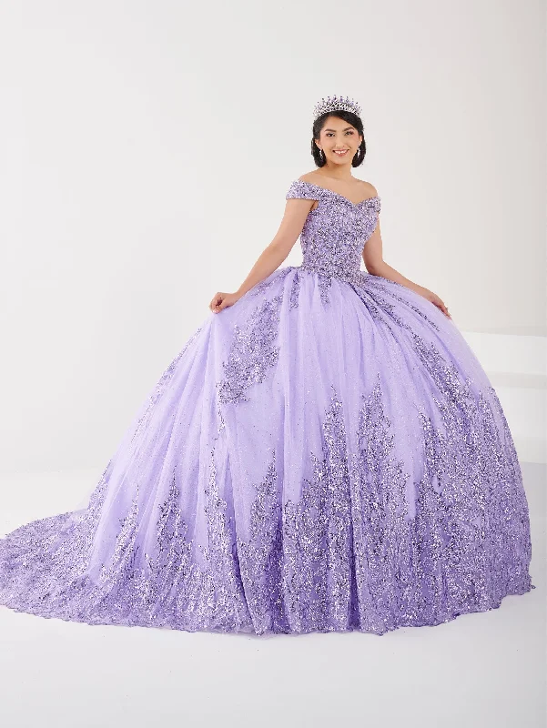 Beaded Off Shoulder Quinceanera Dress by Fiesta Gowns 56501 Tunics Silk luxurious