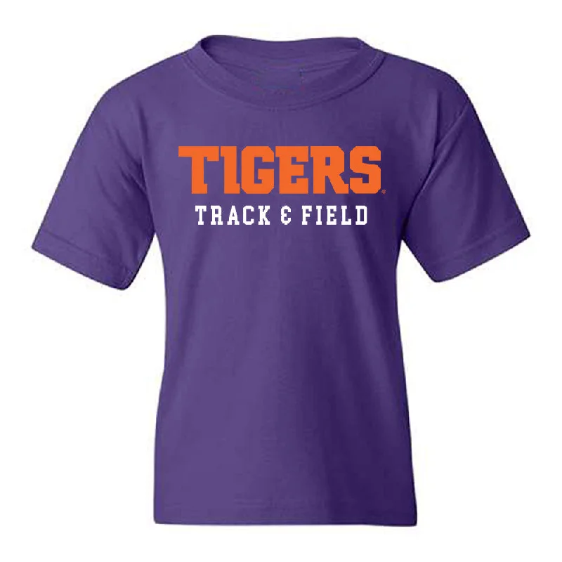 Clemson - NCAA Women's Track & Field : Gladys Chepngetich - Classic Shersey Youth T-Shirt-- Zippered Front Buttoned Front Snap Front