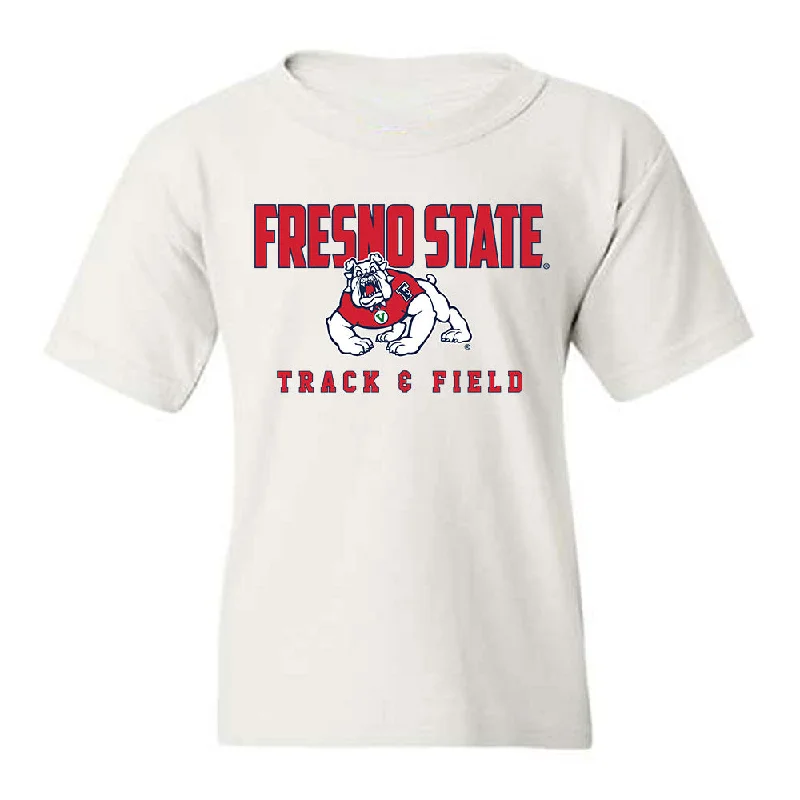 Fresno State - NCAA Women's Track & Field : Anne Remlinger - Classic Shersey Youth T-Shirt-- Chenille Fabric Brocade Fabric Lace Fabric