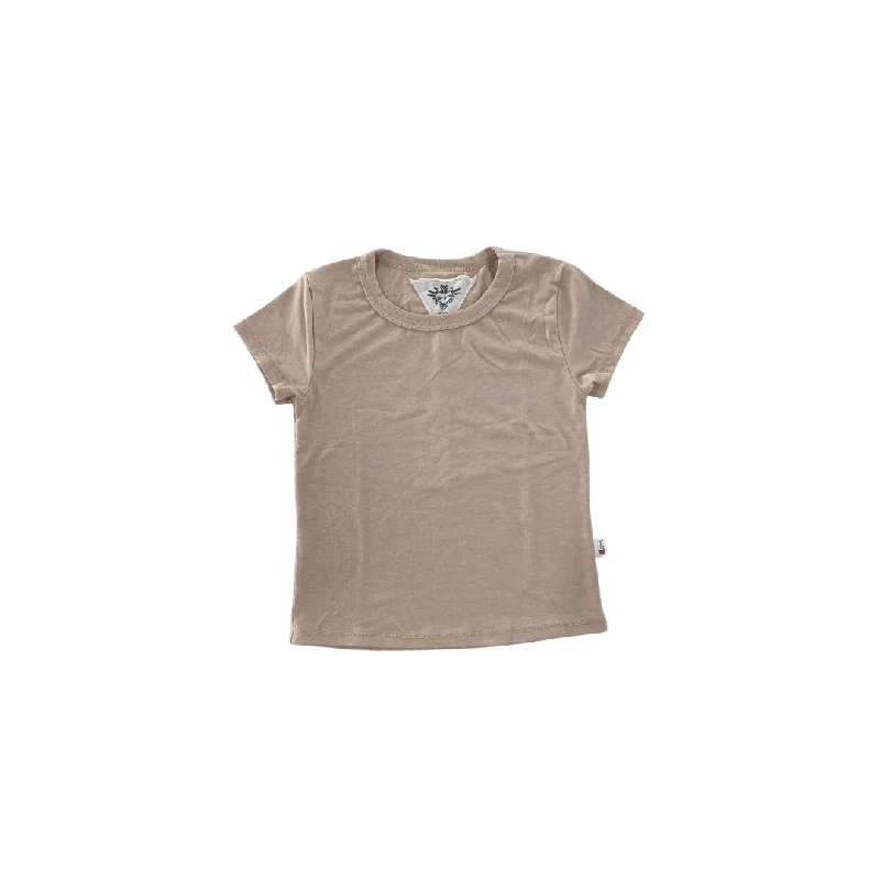 Classic Short Sleeve T-Shirt- Nude-- V-Neck T-Shirt Long Sleeve Cotton