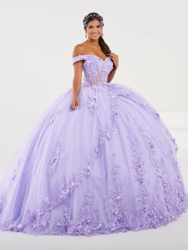 Sheer Off Shoulder Quinceanera Dress by Fiesta Gowns 56496 Tunics Stylish elegant