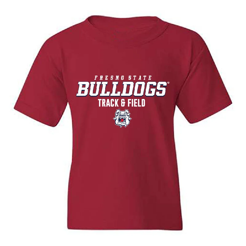 Fresno State - NCAA Women's Track & Field : Anne Remlinger - Classic Shersey Youth T-Shirt-- Solid Print Embellished