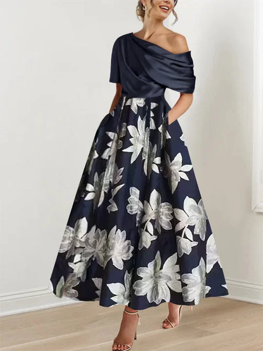 A-Line/Princess One-shoulder Printed Flower Mother of the Bride Dresses Tunics New arrival