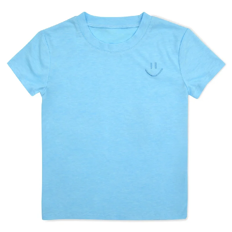 Smile T-shirt-- Collared Crew Neck Turtle Neck