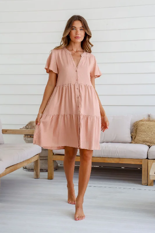 Alice Dress Blush Shift Classic Vintage