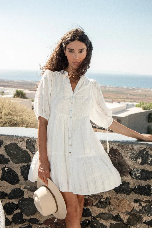 Milos Dress White Tunics Sophisticated sleek