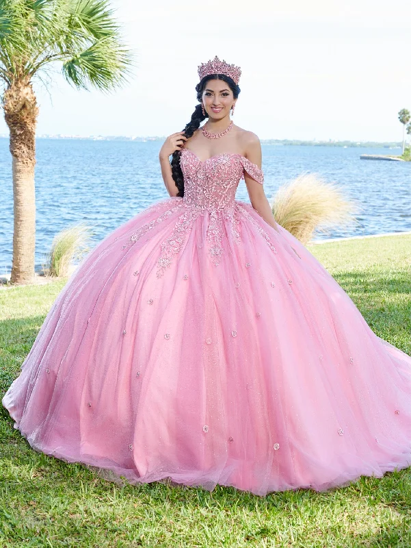 Beaded Off Shoulder Quinceanera Dress by Fiesta Gowns 56490 Off-the-shoulder Chic Trendy