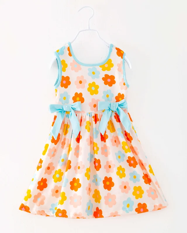 Multicolor Retro Flower Girl Dress Tunics Top rated