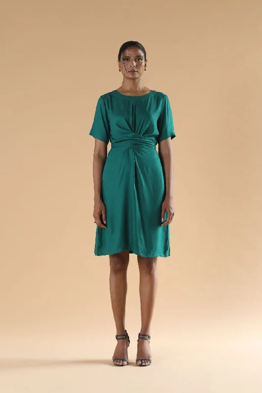 Dark Green Dress for Workwear Tunics Luxurious high-end