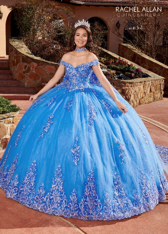 Applique Off Shoulder Quinceanera Dress by Rachel Allan RQ1121 Tunics Business professional