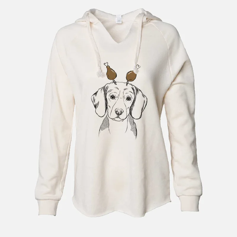 Thanksgiving Jake the Beagle - Cali Wave Hooded Sweatshirt Hoodie with Cropped Fit Short Trendy