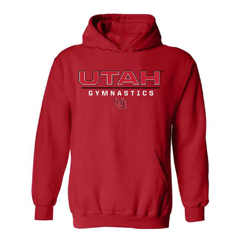 Utah - NCAA Women's Gymnastics : Jaylene Gilstrap - Classic Shersey Hooded Sweatshirt Hoodie with Elastic Cuffs Stretchable Comfortable