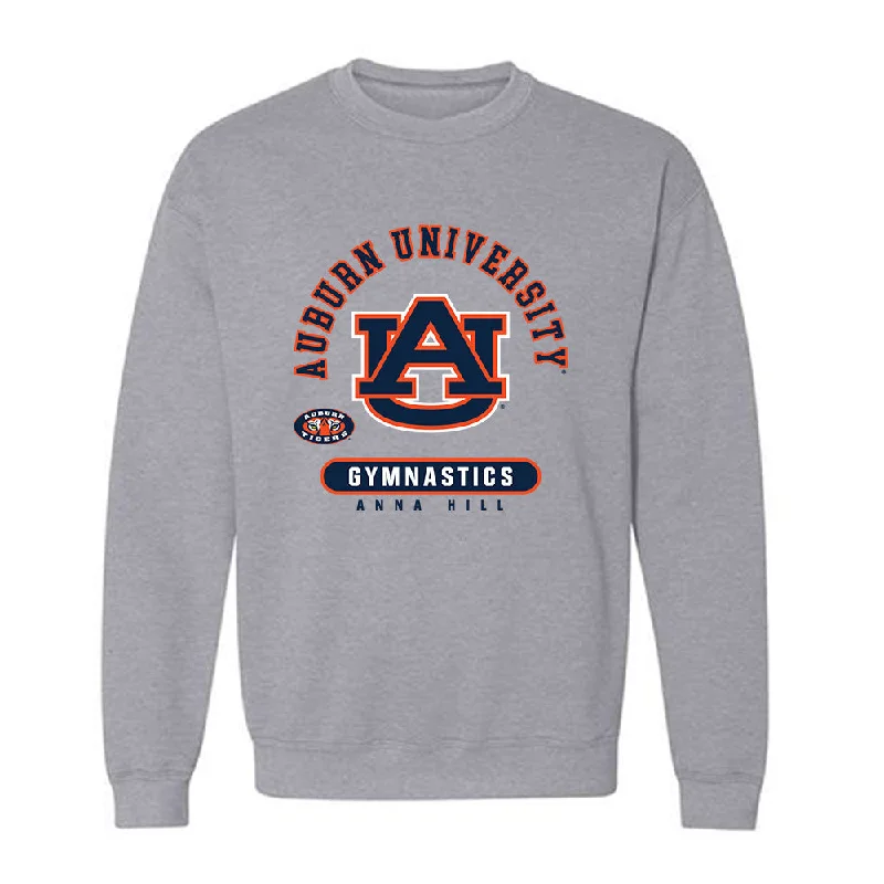 Auburn - NCAA Women's Gymnastics : Anna Hill - Classic Fashion Shersey Crewneck Sweatshirt Hoodie with Hidden Zipper Minimalist Clean