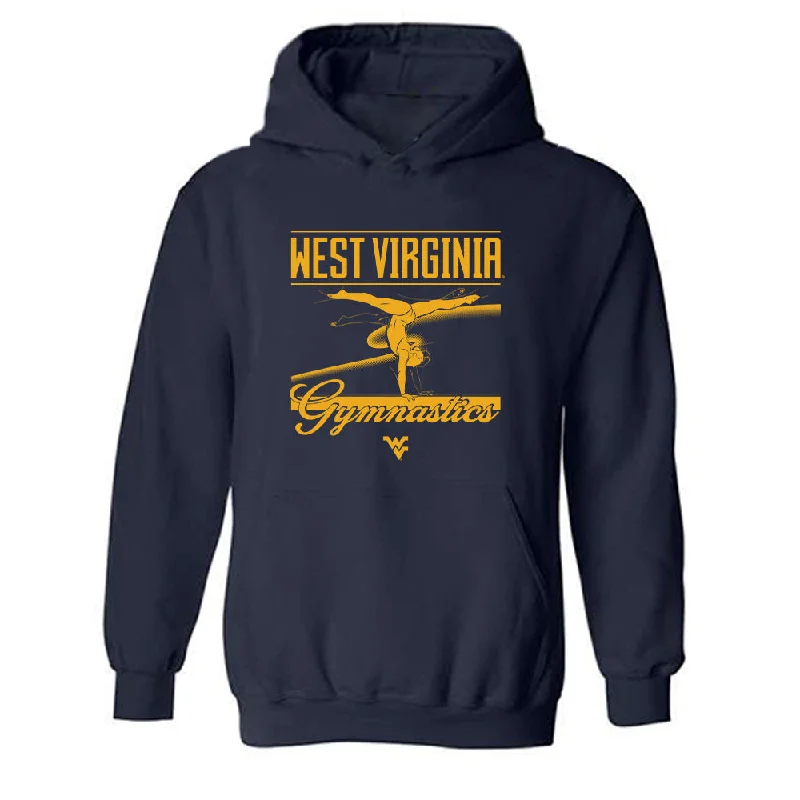 West Virginia - NCAA Women's Gymnastics : Taylor Tuohy - Sports Shersey Hooded Sweatshirt Hoodie with Hem Elastic Stretchable Comfortable