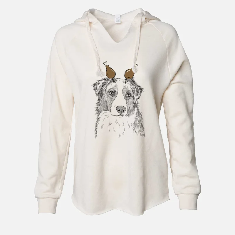 Thanksgiving Ginger the Australian Shepherd - Cali Wave Hooded Sweatshirt Hoodie with Lining Warm Insulated