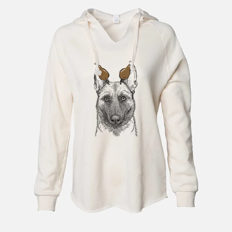 Thanksgiving Gunther the Belgian Malinois - Cali Wave Hooded Sweatshirt Hoodie with Exposed Zipper Edgy Industrial