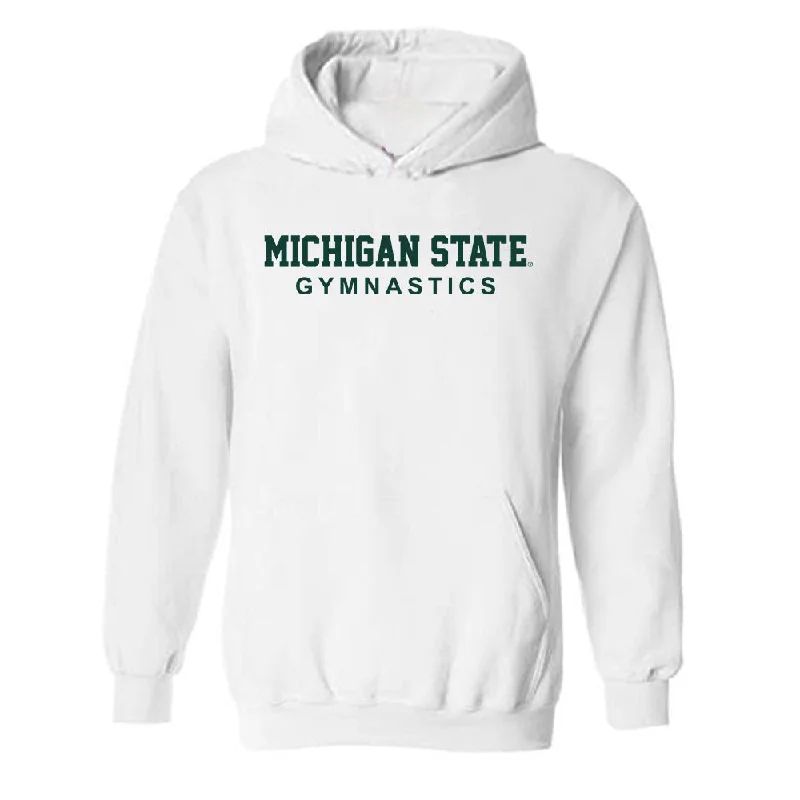 Michigan State - NCAA Women's Gymnastics : Delanie Harkness - Classic Shersey Hooded Sweatshirt Hoodie with Button Classic Timeless