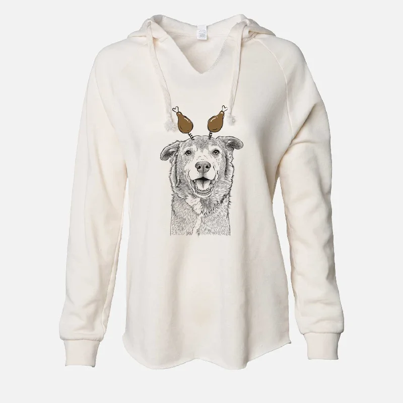 Thanksgiving Logan the Rescue Mutt - Cali Wave Hooded Sweatshirt Hoodie with Embroidery Detailed Premium