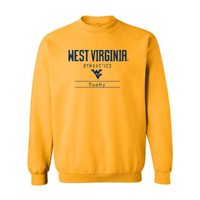 West Virginia - NCAA Women's Gymnastics : Taylor Tuohy - Classic Shersey Crewneck Sweatshirt Hoodie with Hem Ribbing Snug Secure