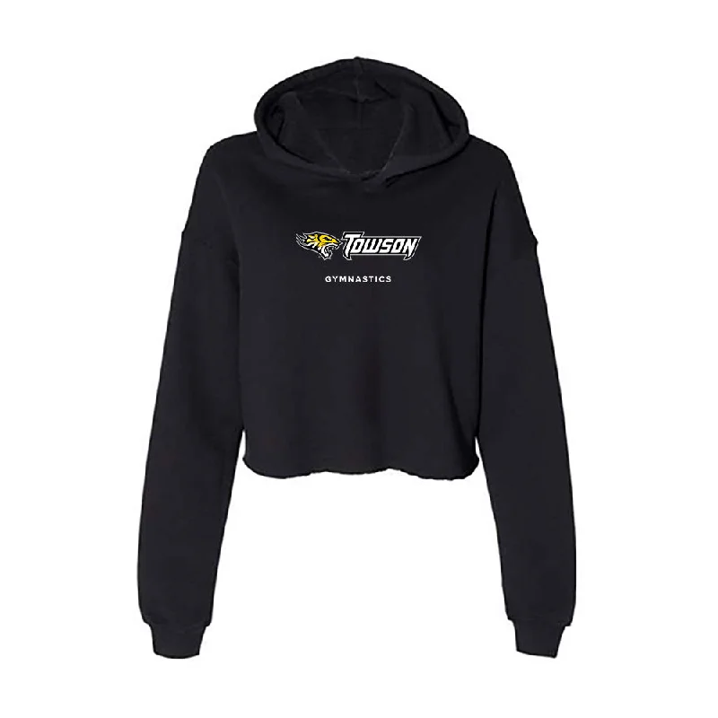 Towson - NCAA Women's Gymnastics : Felicia Poblete - Women's Crop Fleece Hoodie Hoodie with Tied Waist Feminine Flattering