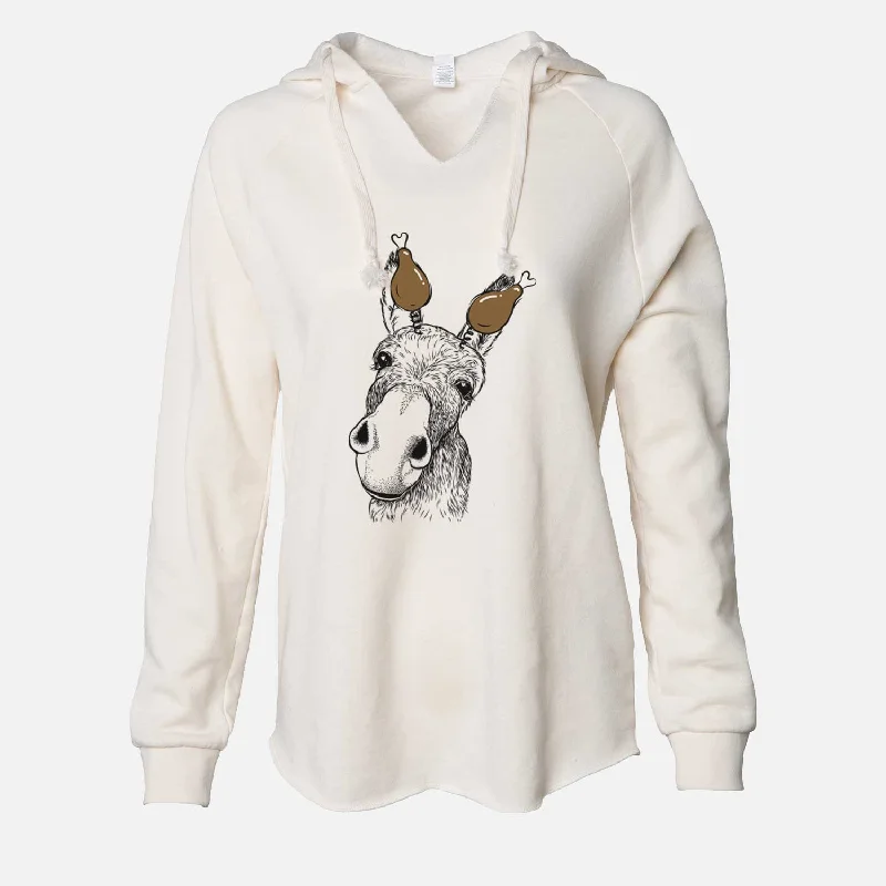 Thanksgiving Jenny the Donkey - Cali Wave Hooded Sweatshirt Hoodie with Earth Tones Natural Calm