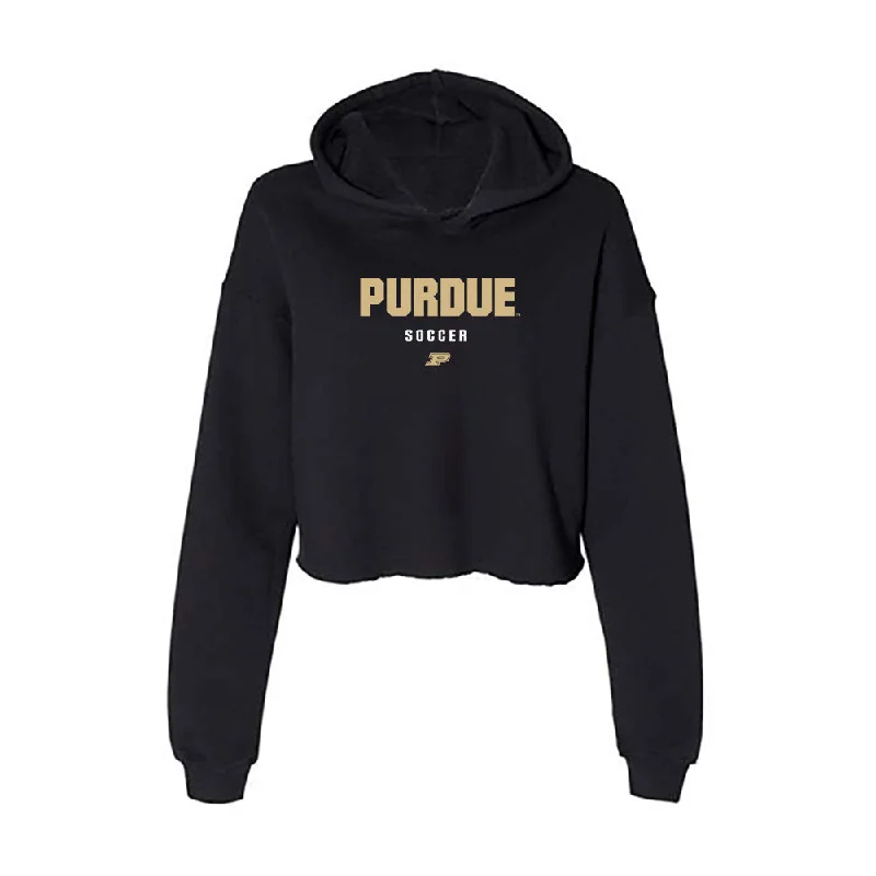 Purdue - NCAA Women's Soccer : Brooke Haarala - Women's Crop Fleece Hoodie Hoodie with Reflective Safety Nightwear