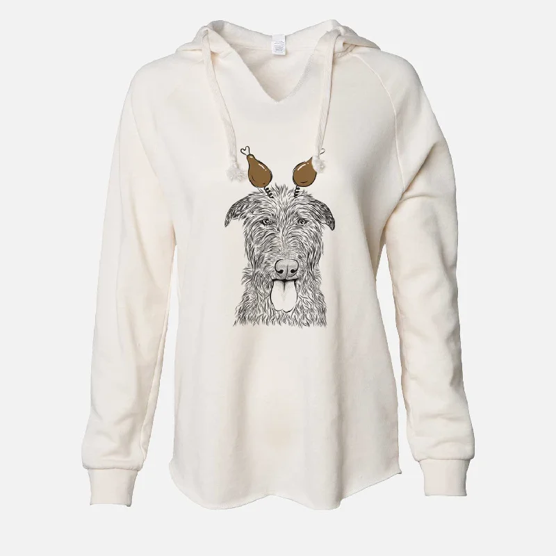 Thanksgiving Keeva the Irish Wolfhound - Cali Wave Hooded Sweatshirt Hoodie Crop Top Short Trendy