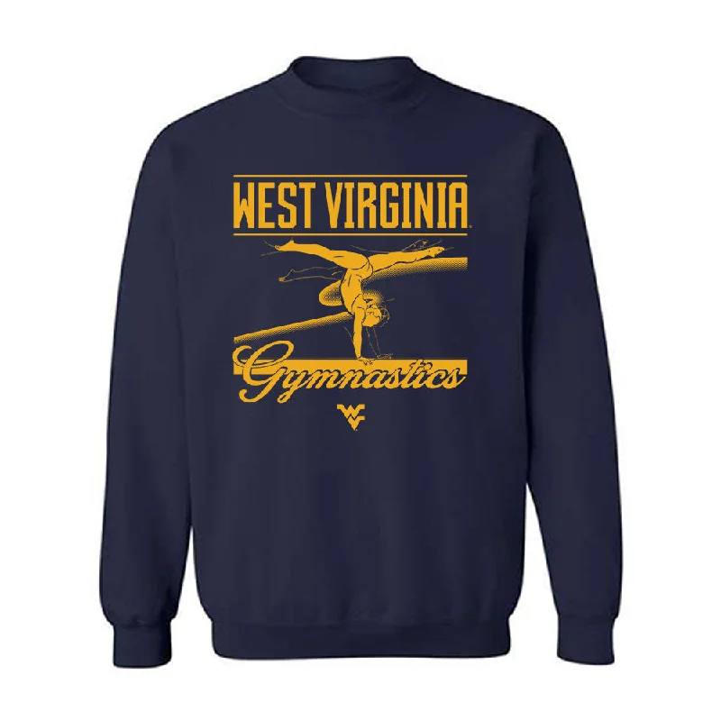 West Virginia - NCAA Women's Gymnastics : Taylor Tuohy - Sports Shersey Crewneck Sweatshirt Hoodie with Hem Drawcord Adjustable Customizable