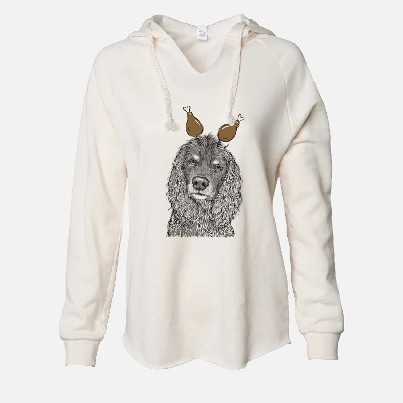 Thanksgiving Marley Boy the American Cocker Spaniel - Cali Wave Hooded Sweatshirt Hoodie with Contrast Stitching Detailed Premium