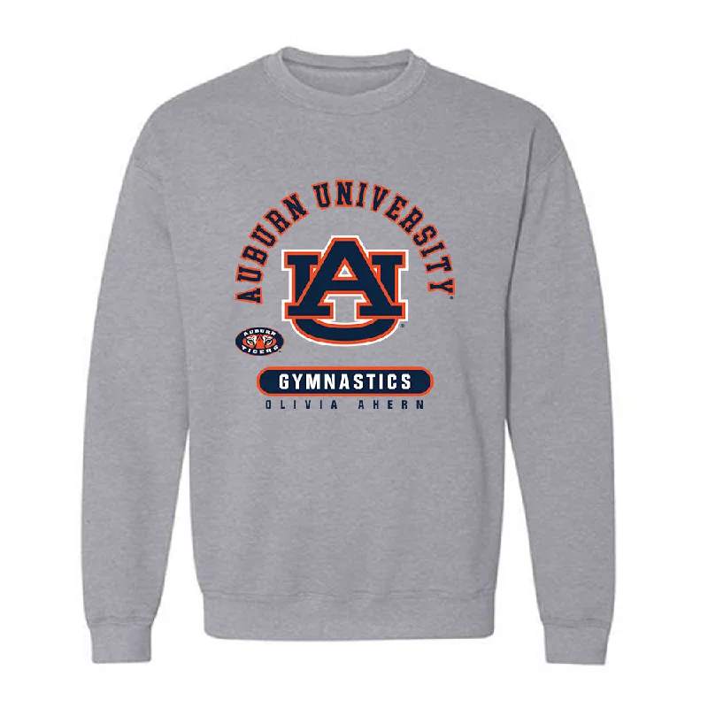 Auburn - NCAA Women's Gymnastics : Olivia Ahern - Classic Fashion Shersey Crewneck Sweatshirt Hoodie with Slim Fit Tailored Modern