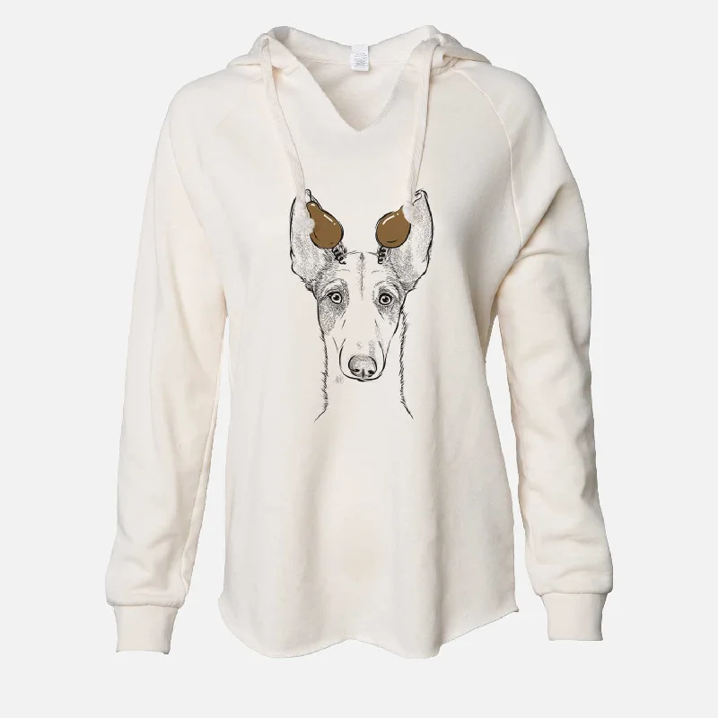 Thanksgiving Halo the Ibizan Sight Hound - Cali Wave Hooded Sweatshirt Hoodie with V-Neck Classic Versatile