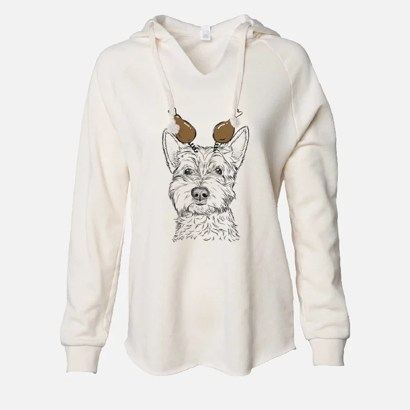 Thanksgiving Grizel the West Highland Terrier - Cali Wave Hooded Sweatshirt Hoodie with Side Slits Relaxed Casual