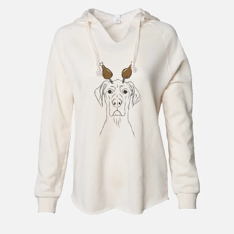 Thanksgiving Maddox the Great Dane - Cali Wave Hooded Sweatshirt Hoodie with Elastic Waist Stretchable Comfortable