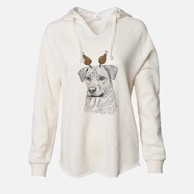 Thanksgiving Feta the Mixed Breed - Cali Wave Hooded Sweatshirt Cotton Hoodie Fleece Lining Warmth