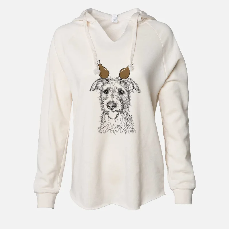 Thanksgiving Maggie the Terrier Mix - Cali Wave Hooded Sweatshirt Hoodie with Turtle Neck Cozy Winter