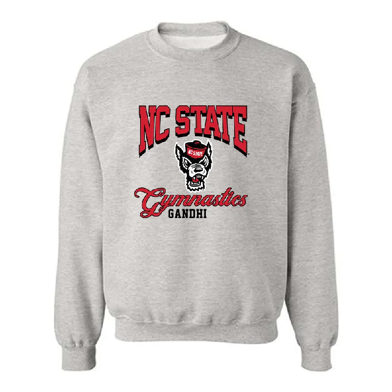 NC State - NCAA Women's Gymnastics : Raina Gandhi - Fashion Shersey Crewneck Sweatshirt Hoodie with Color Block Contrast Stylish