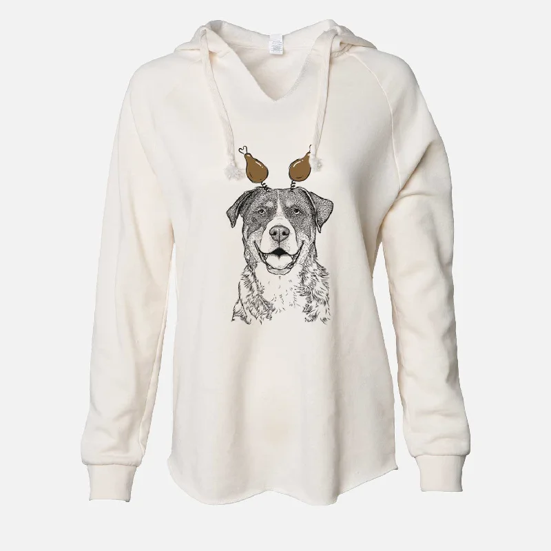 Thanksgiving Leon the Greater Swiss Mountain Dog - Cali Wave Hooded Sweatshirt Hoodie with Earth Tones Natural Calm