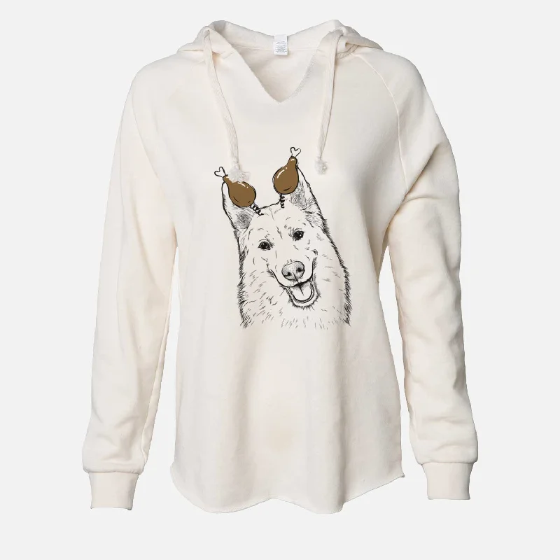 Thanksgiving Loki the Husky Shepherd Mix - Cali Wave Hooded Sweatshirt Graphic Hoodie Design Print