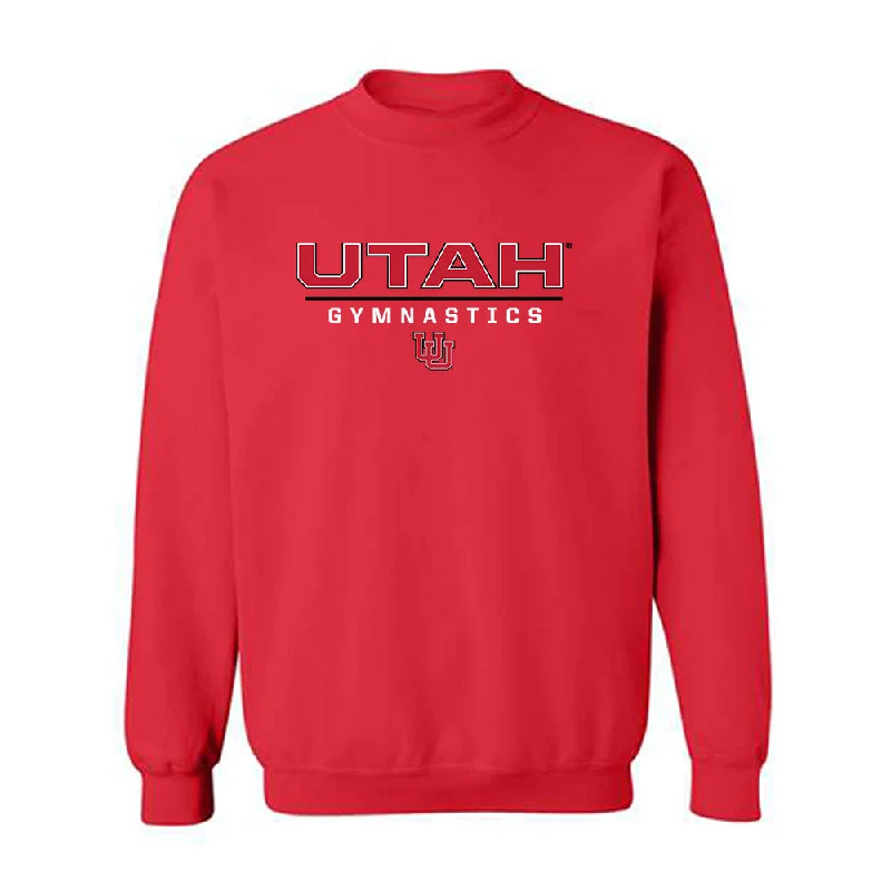 Utah - NCAA Women's Gymnastics : Jaylene Gilstrap - Classic Shersey Crewneck Sweatshirt Hoodie with Crew Neck Simple Timeless