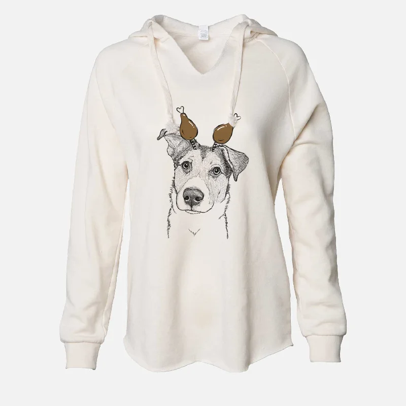 Thanksgiving Leia the Mixed Breed - Cali Wave Hooded Sweatshirt Hoodie with Drop Shoulder Relaxed Streetwear