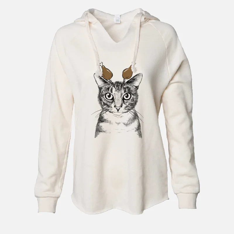 Thanksgiving Hobbes the Tabby Cat - Cali Wave Hooded Sweatshirt Hoodie with Strings Custom Fit Adjustable