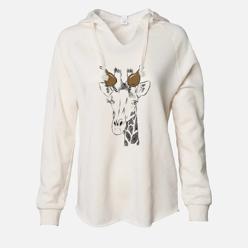 Thanksgiving Geoffrey the Giraffe - Cali Wave Hooded Sweatshirt Hoodie with Ribbed Neckline Snug Warm