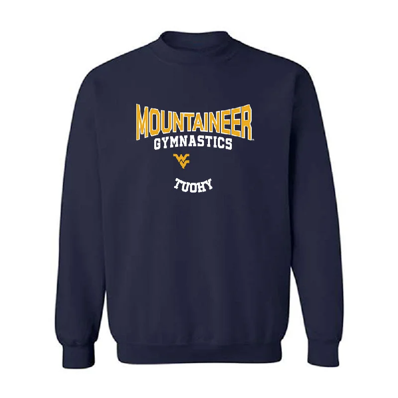 West Virginia - NCAA Women's Gymnastics : Taylor Tuohy - Classic Fashion Shersey Crewneck Sweatshirt Hoodie with Hem Embroidery Detailed Premium