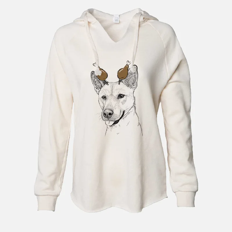 Thanksgiving Kulfi the Jindo Shiba Inu Mix - Cali Wave Hooded Sweatshirt Hoodie with Full-Zip Functional Layering