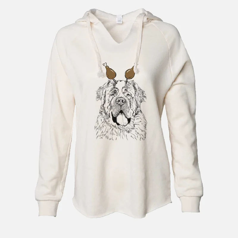 Thanksgiving Hoss the Saint Bernard - Cali Wave Hooded Sweatshirt Hoodie with Hem Detail Decorative Unique