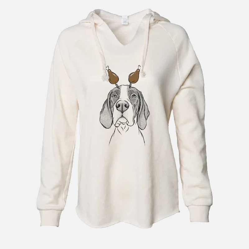 Thanksgiving Liam the English Pointer - Cali Wave Hooded Sweatshirt Hoodie with Camouflage Military Edgy