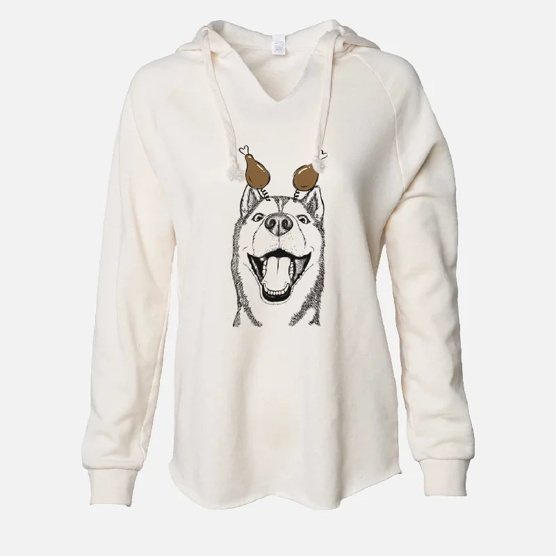 Thanksgiving Little Country the Siberian Husky - Cali Wave Hooded Sweatshirt Hoodie with Drawcord Adjustable Secure