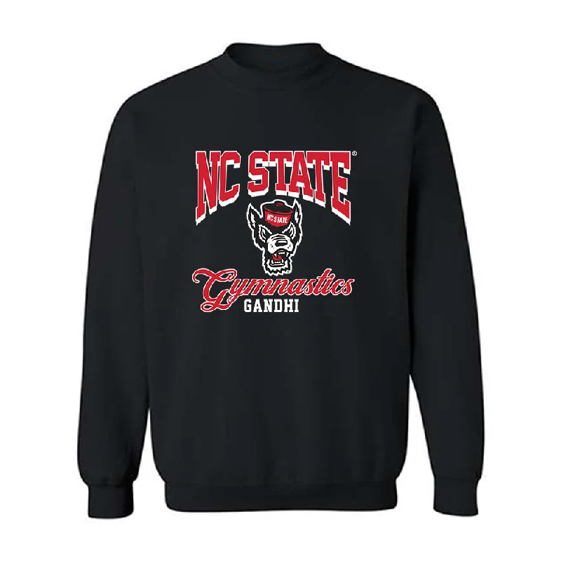 NC State - NCAA Women's Gymnastics : Raina Gandhi - Fashion Shersey Crewneck Sweatshirt Hoodie with Rhinestones Sparkly Elegant