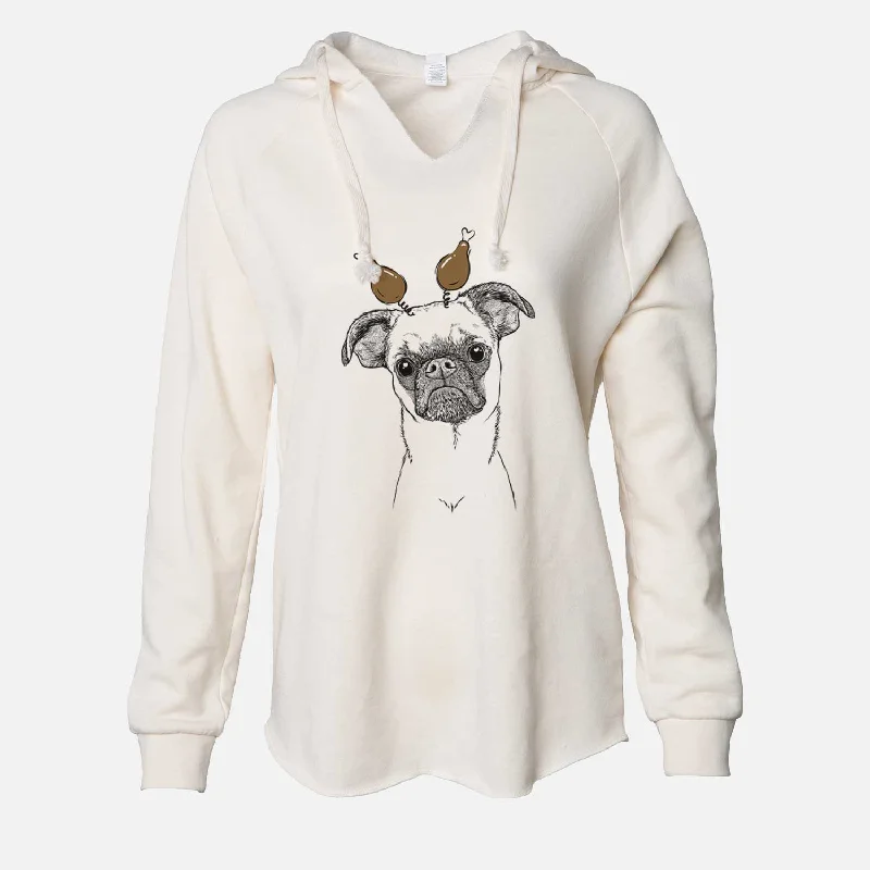 Thanksgiving Groot the Brussels Griffon - Cali Wave Hooded Sweatshirt Hoodie with Slit Hem Functional Movement